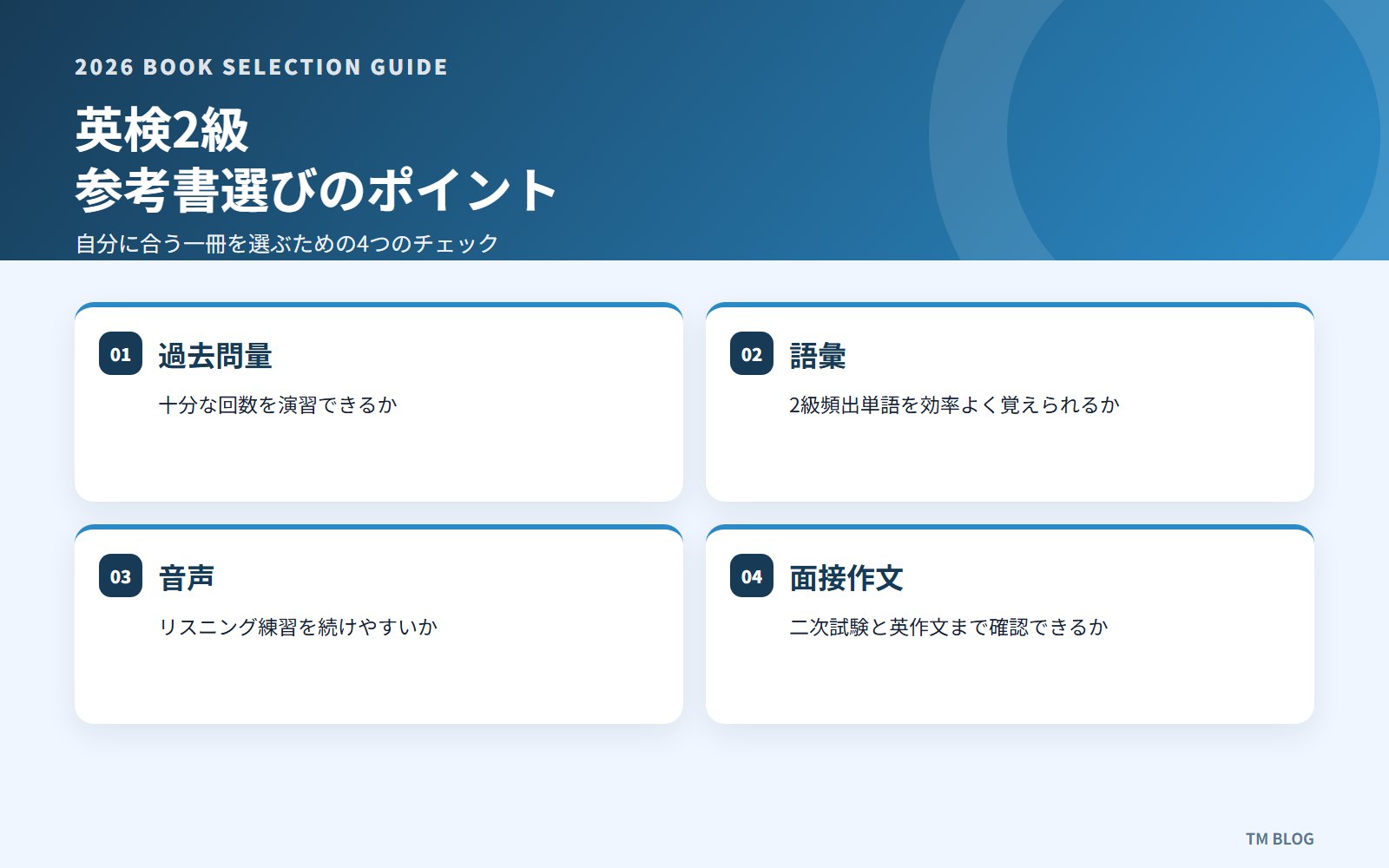 英検2級 参考書選びのポイント
