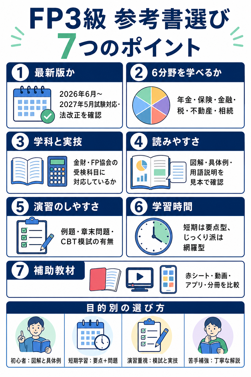 FP3級 参考書選びのポイント